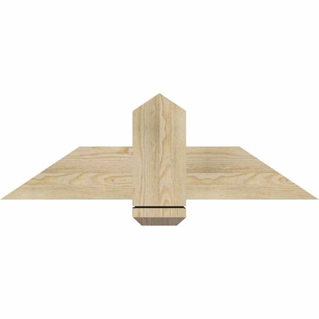 Ekena Millwork Eugene Rough Sawn Timber Gable Bracket, Douglas Fir, 36"W x 12"H x 4"D x 6"F, 8/12 Pitch GBW036X12X0406EUG00RDF
